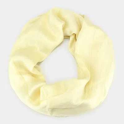 Truedames Cozy Polyester Infinity Scarf In Yellow