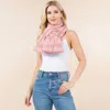 Truedames Cozy Winter Quilted Puffer Scarf In Pink