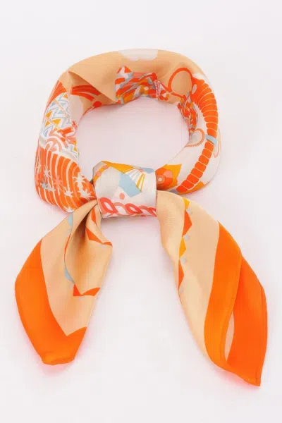 Truedames Creative Multi Print Bandana For Effortless Flair In Orange