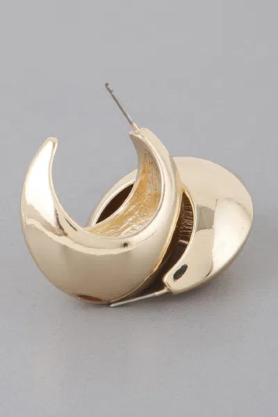 Truedames Crescent Moon Hoop Earrings In Gold