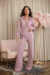 Truedames Crochet Detailed Woven Top Fashon Jumpsuit In Multi
