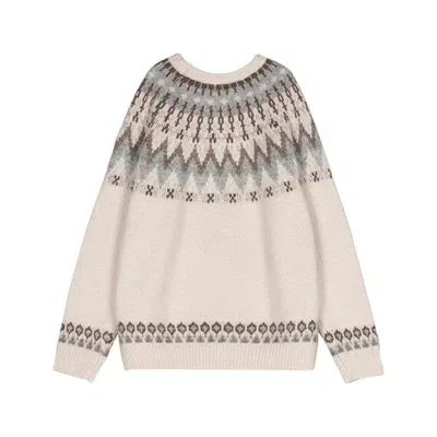 Truedames Crochet Knit Sweater In Beige