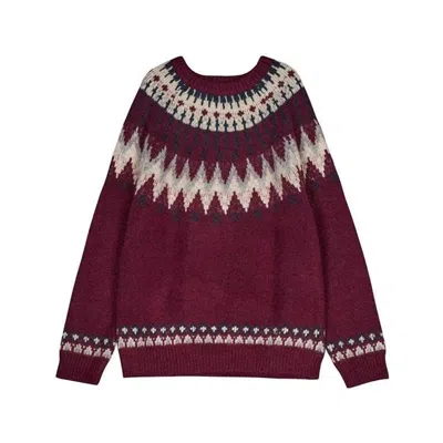 Truedames Crochet Knit Sweater In Red
