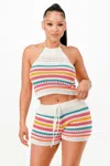 Truedames Crochet Short Set In White