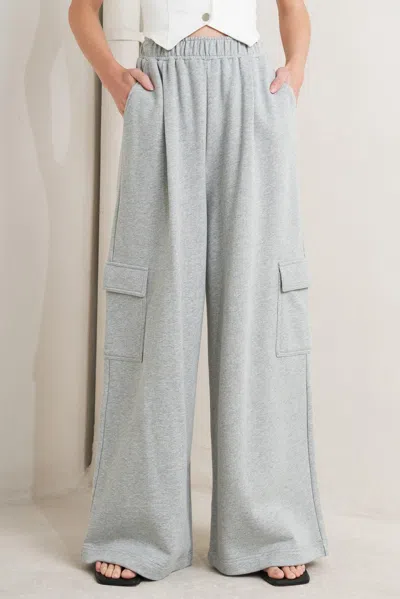 Truedames Cross Your Mind Knit Pants In Gray