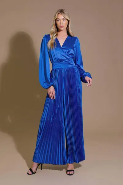 Truedames Crushing On You Satin Jumpsuit In Blue