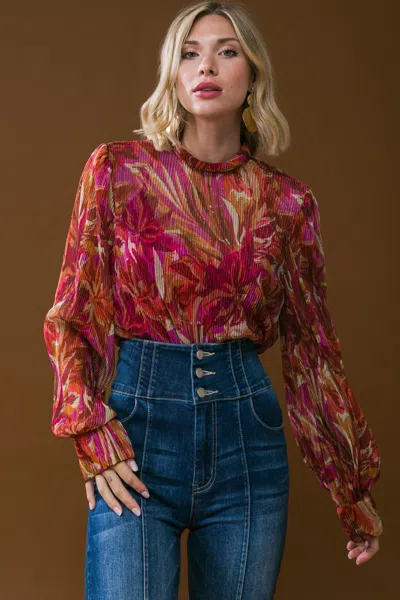 Truedames Crushing On You Woven Top In Red