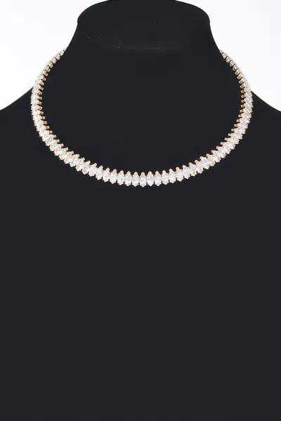 Truedames Cubic Zirconia Choker Necklace In Black
