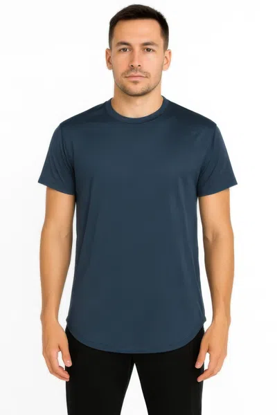 Truedames Curved Athletic Sports T-shirt In Blue