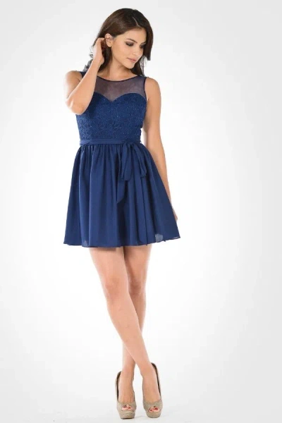 Truedames Cute Homecoming Dress In Blue