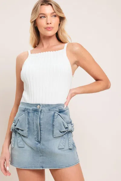 Truedames Cute Moment Woven Skort In Blue