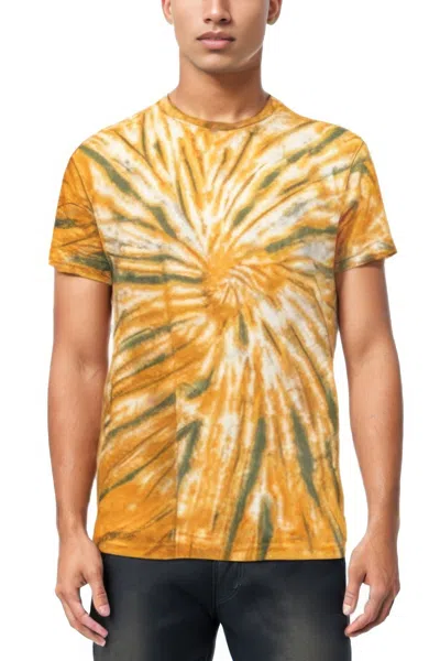 Truedames Cyclone Pinwheel Tie-dyed Tshirt In Gold