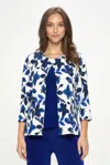 Truedames Damboru Print Button Jacket In Blue