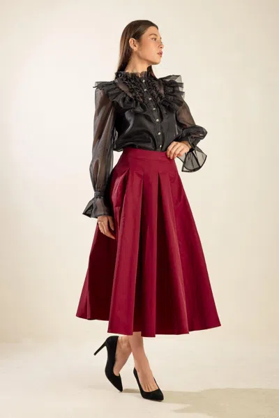 Truedames Dance With Destiny Woven Midi Skirt In Pink