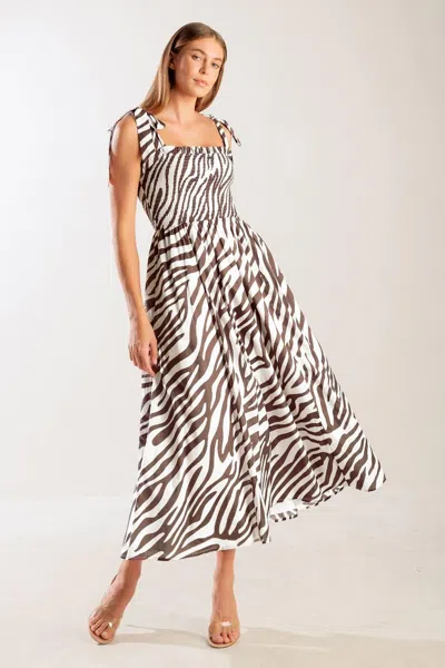 Truedames Dancing With The Woven Midi Dress In Multi