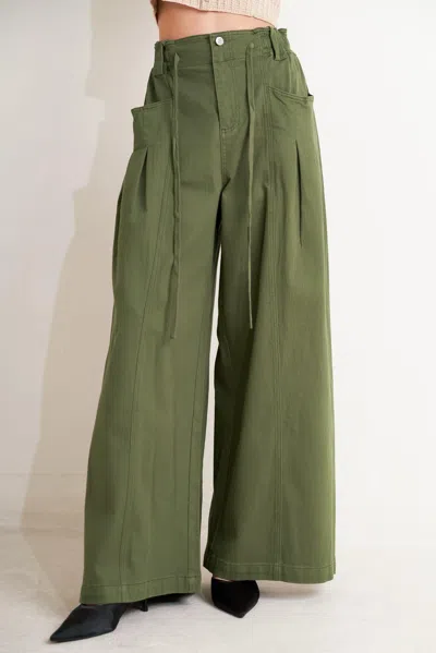 Truedames Daylight Groove Woven Pants In Green