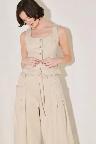 Truedames Daylight Groove Woven Vest In Neutral