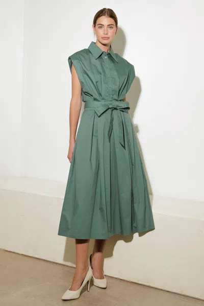 Truedames Deeper Connection Woven Midi Dress In Green