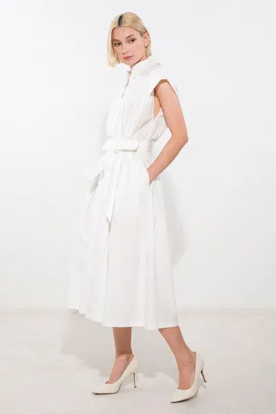 Truedames Deeper Connection Woven Midi Dress In White