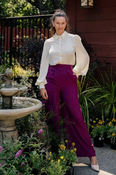 Truedames Delicate Feelings Woven Pants In Purple