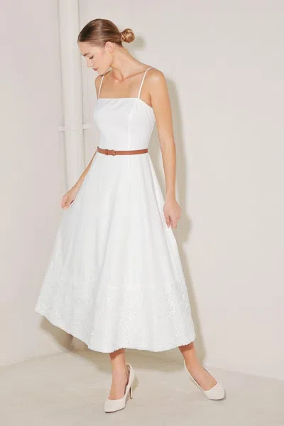 Truedames Delicate Icon Woven Midi Dress In White