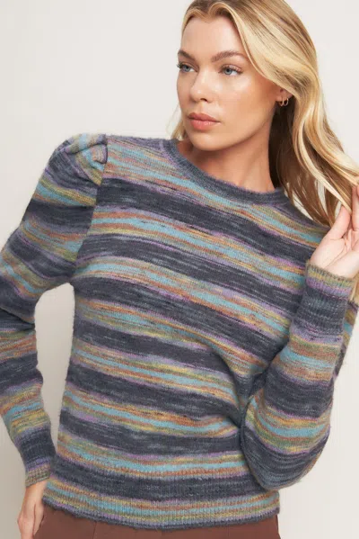 Truedames Deluxe Desire Sweater Top In Gray
