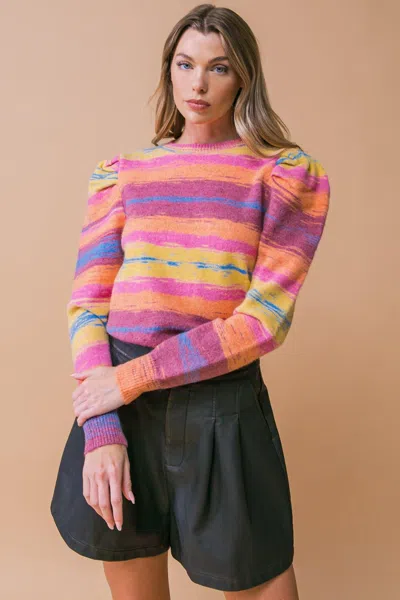 Truedames Deluxe Desire Sweater Top In Multi