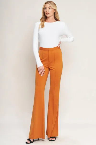 Truedames Depths Of Beauty Flare Pants In Orange
