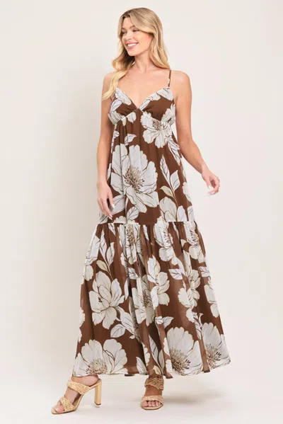 Truedames Desert Bloom Woven Maxi Dress In Multi