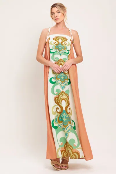 Truedames Desert Jewel Woven Maxi Dress In Multi