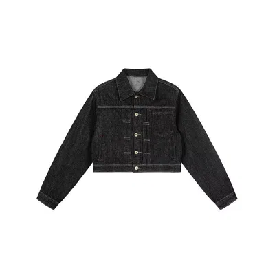 Truedames Designer Distressed Denim Cropped Jacket In Multi