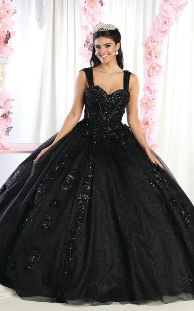 Truedames Detailed Quinceanera Ball Gowns In Black
