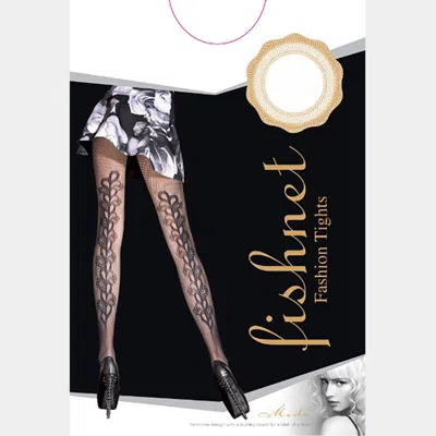 Truedames Details Mesh Black Sheer Woman Fishnet Pantyhose Tights