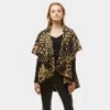 Truedames Diameter Animal Print Cape Vest In Neutral