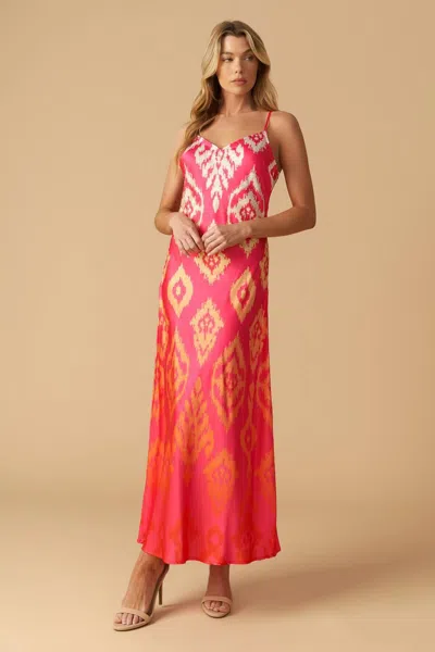 Truedames Diamond Girl Woven Slip Dress In Pink
