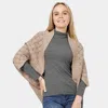 Truedames Diamond Knit Shrug Vest In Gray