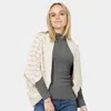 Truedames Diamond Knit Shrug Vest In Sand