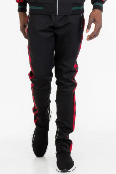 Truedames Diamond Tape Track Pants In Black