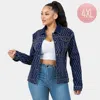 Truedames Diamond-stitched Button-up Denim Jacket In Blue