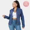 Truedames Diamond-stitched Button-up Denim Jacket In Blue