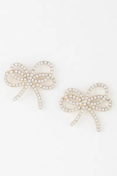 Truedames Double Jeweled Ribbon Earrings In Multi