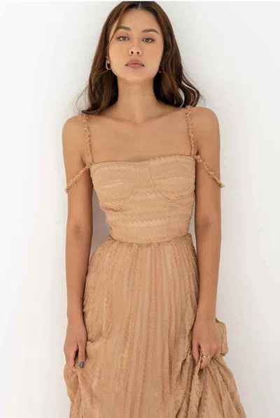 Truedames Double Shoulder Strap Simple Versatile Solid Color Dress Elegant Sexy Sleeveless Strap Pleated A Lin In Green