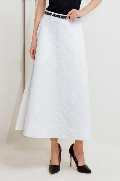Truedames Downtown Ease Woven Midi Skirt In White