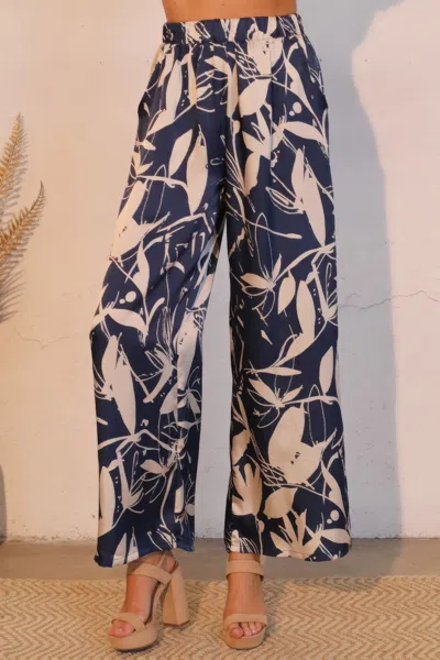 Truedames Dreaming Lily Satin Pocket Pants In Blue