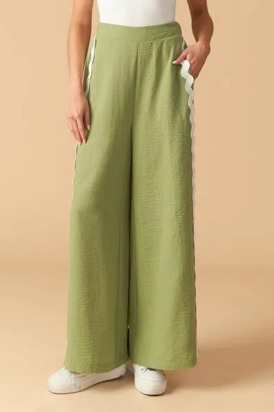 Truedames Drifting Currents Woven Pants In Green