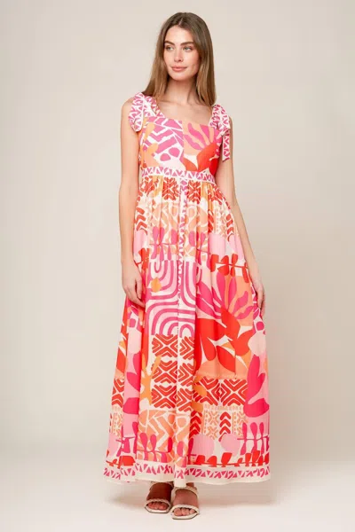 Truedames Drive-in Movie Woven Maxi Dress In Multi