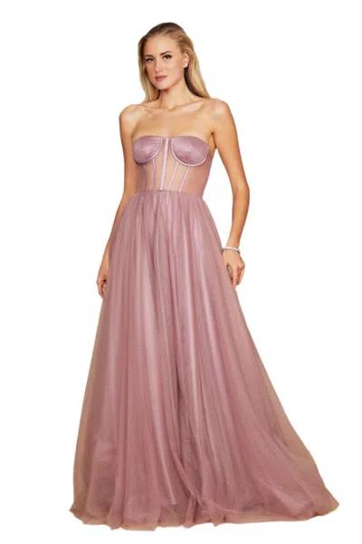 Truedames Dylan And Davids Corset-style Prom Party Formal Ball Gown Dress In Pink