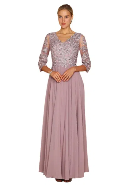 Truedames Dylan And Davids Full-length Formal Gown Mother Of The Bride Dress In Purple