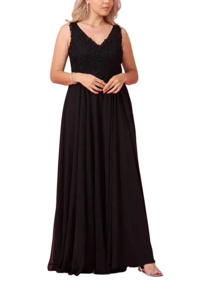 Truedames Dylan And Davids Full-length Formal Plus Size Evening Gown Dress In Black