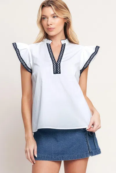 Truedames Easy To Admire Woven Top In White